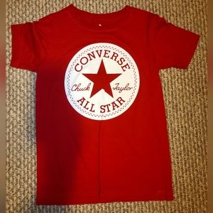 Boys Converse t-shirt red size S 8-10